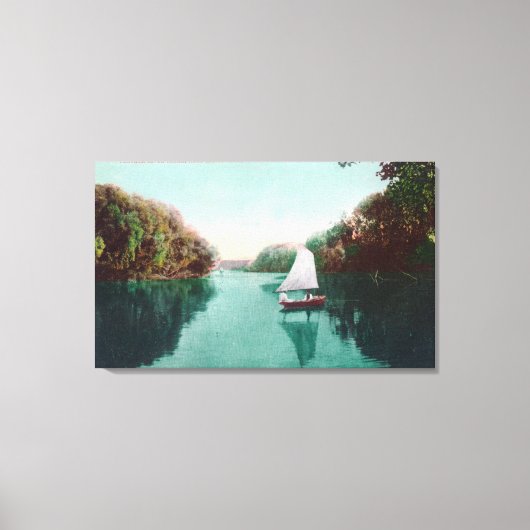 Toile Un voilier sur la Feather RiverMarysville, CA (Recto)