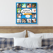 Toile Uncle Fun Cool Comic Book Blue Photo Collage (Insitu(Chambre))