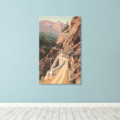 Toile Uncompahgre Gorge et Million Dollard Highway (Insitu (Plancher de Bois))