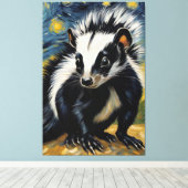 Toile une adorable peau dans une nuit étoilée (Insitu (Plancher de Bois))