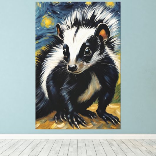 Toile une adorable peau dans une nuit étoilée (Insitu (Plancher de Bois))
