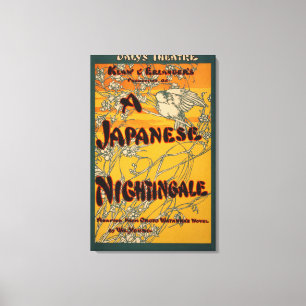 Toile Une affiche théâtrale de jeu de rossignol japona