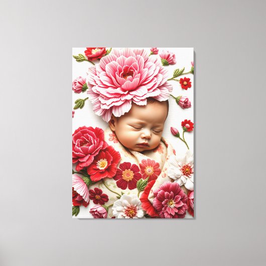 Toile Une âme en fleur - Janvier Fleur de naissance (Recto)