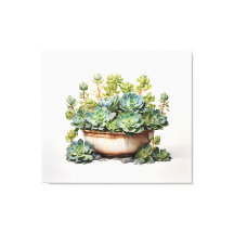 Une aquarelle Oasis Succulente Aquarelle Peinture