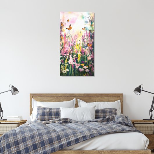 Toile Une aquarelle représentant le champ Fleur sauvage (Insitu(Chambre))