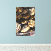 Toile Une assiette d'huîtres. (Insitu (Plancher de Bois))