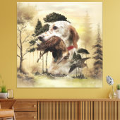 Toile Une bécasse avec le setter anglais (Insitu(Salon))