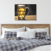 Toile Une boisson au verre de bière en gros plan, Inde (Insitu(Chambre))