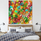 Toile Une brique Abstraite colorée et des bulles moderne (Insitu(Chambre))