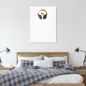 Toile Une bulle de pensée avec coeur et casque (Insitu(Chambre))