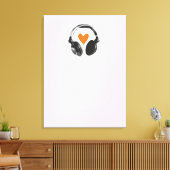 Toile Une bulle de pensée avec coeur et casque (Insitu(Salon))