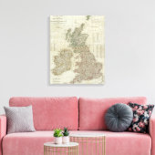 Toile Une carte complète des îles britanniques (Insitu(Salon))