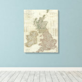 Toile Une carte complète des îles britanniques (Insitu (Plancher de Bois))