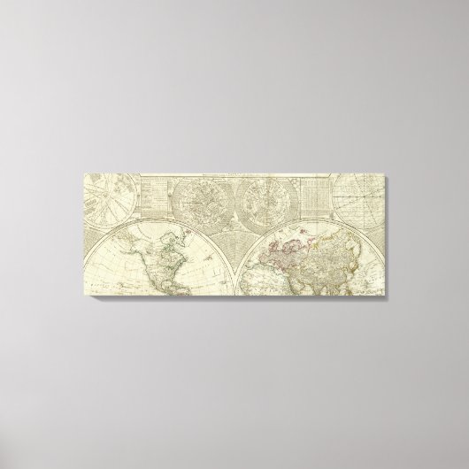 Toile Une carte générale du monde ou du globe terrestre (Recto)