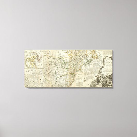Toile Une Carte Précise De La Section Nord-Américaine (Recto)
