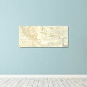 Toile Une Carte Précise De La Section Sud De L'Amérique (Insitu (Plancher de Bois))