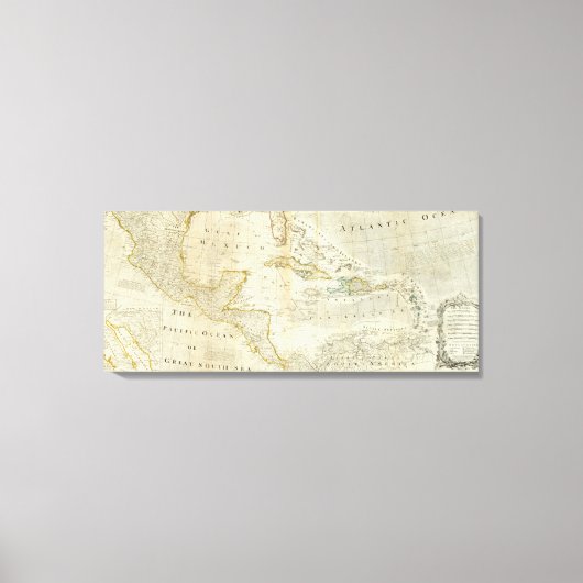 Toile Une Carte Précise De La Section Sud De L'Amérique (Recto)