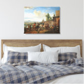 Toile Une chasse par une maison de campagne (huile sur t (Insitu(Chambre))