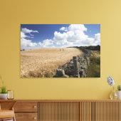 Toile Une Clôture En Fil Barbelé Construite Le Long D'Un (Insitu(Salon))