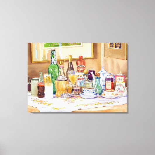 Toile Une collection de boissons (Recto)