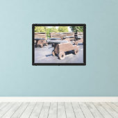 Toile Une collection de canons (Insitu (Plancher de Bois))