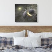 Toile Une collision entre des objets massifs dans l'espa (Insitu(Chambre))