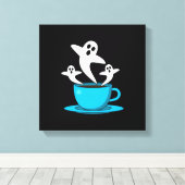 Toile Une coupe de café fumeur fantôme (Insitu (Plancher de Bois))