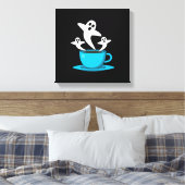 Toile Une coupe de café fumeur fantôme (Insitu(Chambre))