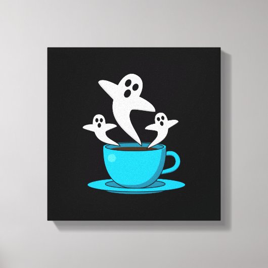 Toile Une coupe de café fumeur fantôme (Recto)