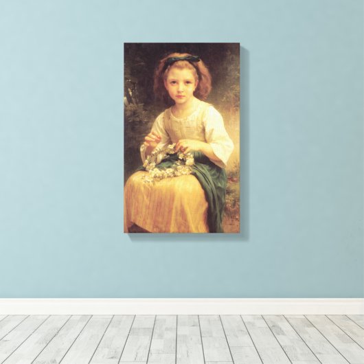 Toile Une couronne d'enfant par William Bouguereau (Insitu (Plancher de Bois))