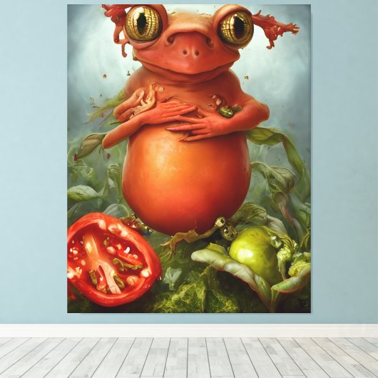 Toile Une créature dans la salade (Insitu (Plancher de Bois))