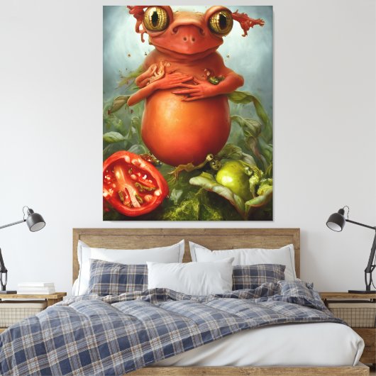 Toile Une créature dans la salade (Insitu(Chambre))