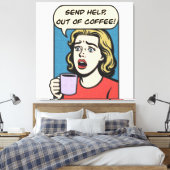 Toile une dame a besoin de son café envoyer de l'aide à (Insitu(Chambre))