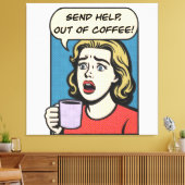 Toile une dame a besoin de son café envoyer de l'aide à (Insitu(Salon))