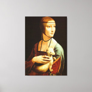 Toile Une dame avec une mine, Léonard de Vinci