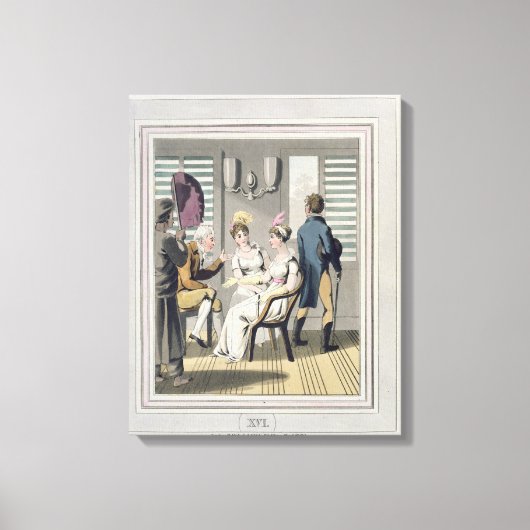 Toile Une Dame Européenne, assistée d'un serviteur, util (Recto)