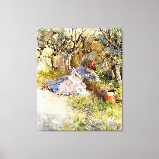 Toile Une dame lit un journal (Recto)