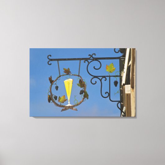 Toile Une enseigne en fer forgé qui illustre le thème (Recto)