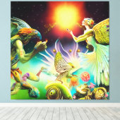 Toile Une époque de peinture à l'huile repensée (Insitu (Plancher de Bois))