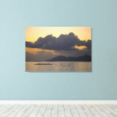 Toile Une équipe de canoë-kayak se pratique au large de  (Insitu (Plancher de Bois))