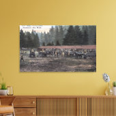 Toile Une équipe de Mule au Camp Lewis (Insitu(Salon))