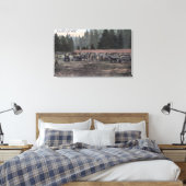 Toile Une équipe de Mule au Camp Lewis (Insitu(Chambre))