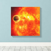 Toile Une exoplanète géante du gaz (Insitu (Plancher de Bois))