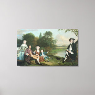 Toile Une famille des pêcheurs à la ligne, 1749
