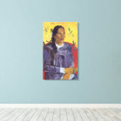 Toile Une femme à la fleur par Paul Gauguin (Insitu (Plancher de Bois))