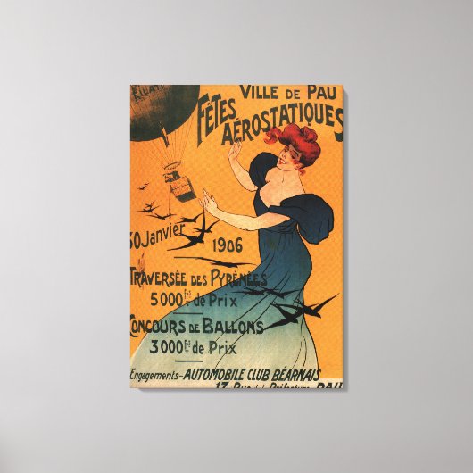 Toile Une Femme À Tête Rouge Attend L'Affiche Des Oiseau (Recto)