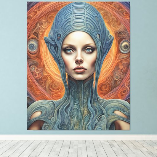 Toile Une femme Alien (Insitu (Plancher de Bois))