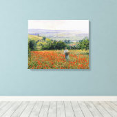 Toile Une femme dans un champ de pavot (Insitu (Plancher de Bois))