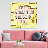 Toile Une femme en mission, motivation (Insitu(Salon))