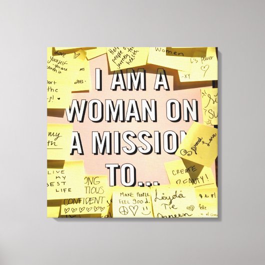 Toile Une femme en mission, motivation (Recto)